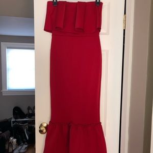 Red Strapless Dress NWT